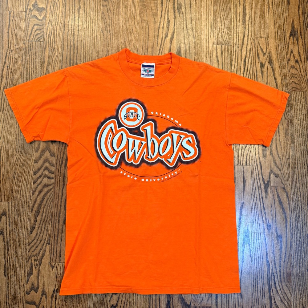 Red Oak Oklahoma State Cowboys OSU T-Shirt Graphic‎ Tee Size M Orange